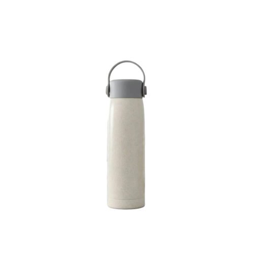 GraniteStation: Wheat straw Glass Bottle with Phone Stand Cap & Silicone Strap | Capacity 315ml (approx)