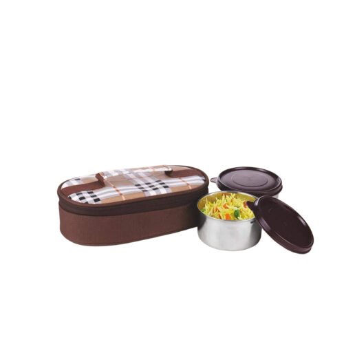 _0245_Zippy Go_ Lunch bag with 2 SS round containers Zippy Go: Lunch bag with 2 SS round containers