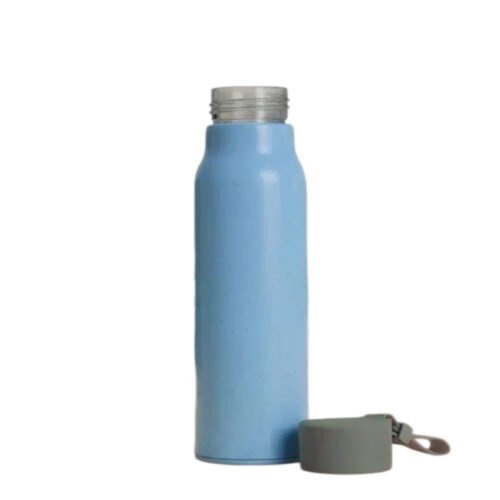 SafeSip Eco II: Glass bottle with wheat straw body and Easy carry strap | Capacity 350ml (approx)