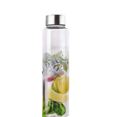 ClearSip 1000: Borosilicate Glass Bottle with Steel cap | Capacity 1000ml