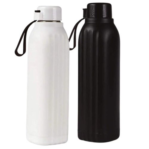 Square II: Insulated Steel Bottle | Keeps Hot & Cold for 4-6 Hours | Strap for Carrying easily | Capacity 750 ml approx