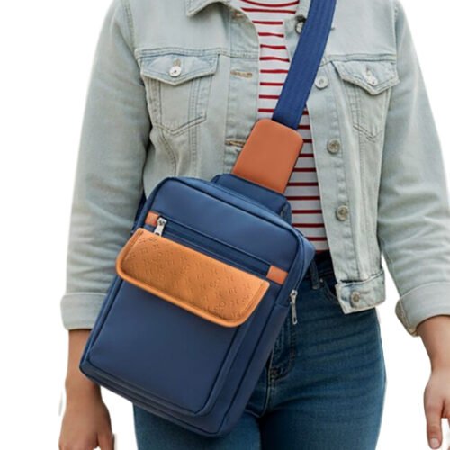 _0286_ Nomad Blu_ Premium travel sling bag with Side lock _ Waterproof Nomad Blu: Premium travel sling bag with Side lock