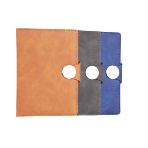 A5 notebook with round magnetic flap & bookmark ribbon A5 notebook with round magnetic flap & bookmark ribbon