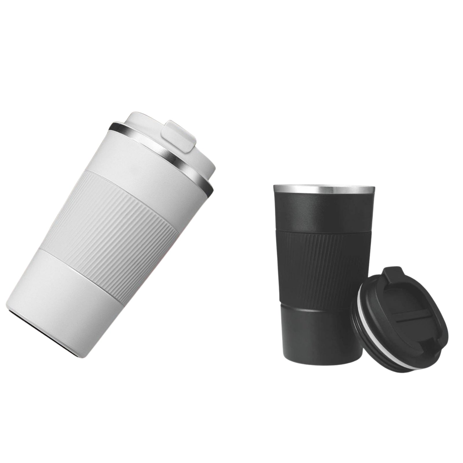 Cafe Buddy: Stainless Steel Vacuum coffee mug with Silicon Grip | Premium Flip top locking cap | Capacity 510ml approx