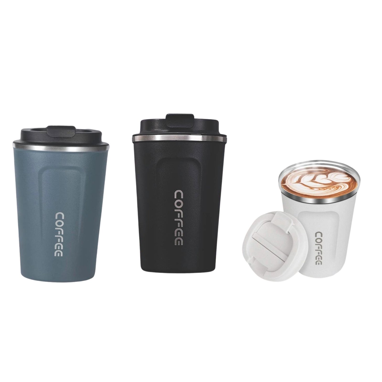 Cafe Mate: Stainless Steel Vacuum coffee mug | Premium Flip top locking cap | Capacity 380ml approx