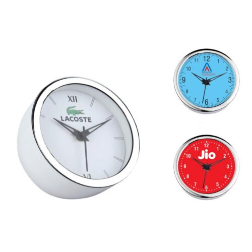Chip: Table clock with Silver ring | 5 inch dial | Branding included MOQ 300 pc
