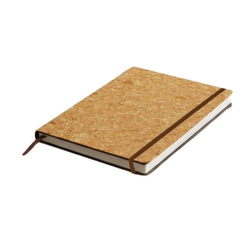 Cork Eco friendly A5 notebook with Memorandum Cork Eco friendly A5 notebook with Memorandum & Edge coloring | Elastic Fastener | 80 gsm sheets | 192 pages