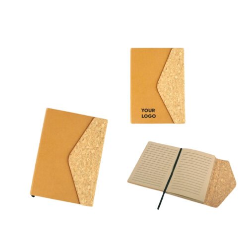 Cork Magnetic Envelope style Notebook Cork Magnetic Envelope style Notebook with recycled pages