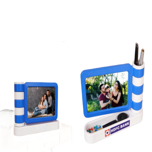 Flag style Photo frame with Pen Stand & Stationery holder