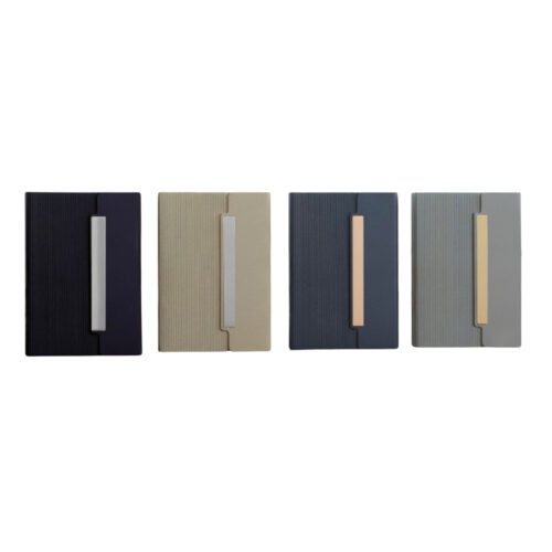 FoldBook Prime: A5 Notebook with magnetic flap closure & Metal Plate | A5 size | With memorandum & Bookmark ribbon