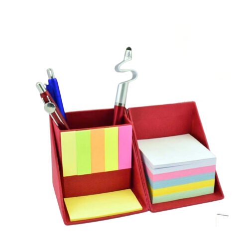 Folding paper cube in color (with memo pad and tumbler)