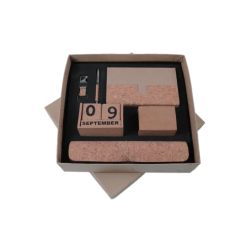 GE 503 6 in 1 Gift Set - Note Book, Desktop Matt, Pen, Pen Holder, Calendar, Key Chain
