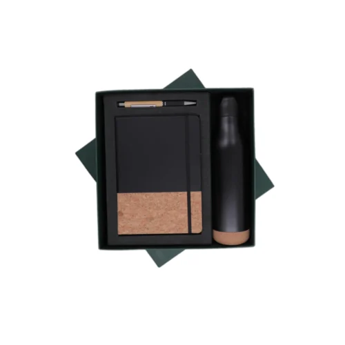 GE 515 3 in 1 Gift Set Note Book, Pen, Flask