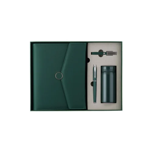 GE 543 4 in 1 Gift Set - Power Bank Note Book 8000 MAH, Pen Drive, Flask, Metal pen