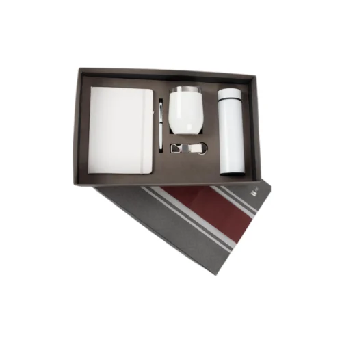 GE 550_6 5 in 1 Gift Set - Temperature Flask, Metal pen, Note Book, Key Chain, Insulated Mug