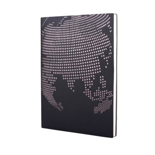 Globe A5 notebook with memorandum, month planner & bookmark ribbon | 176 writing pages