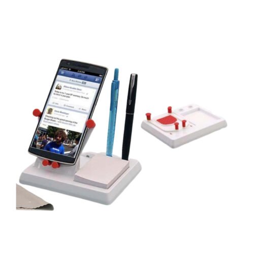 Grippo Mobile holder with angle adjustment, pen stand, and notepad