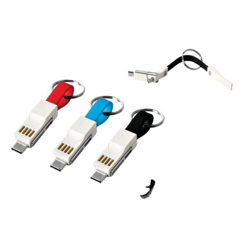 Magnetic 3 in 1 charging cable with Keychain