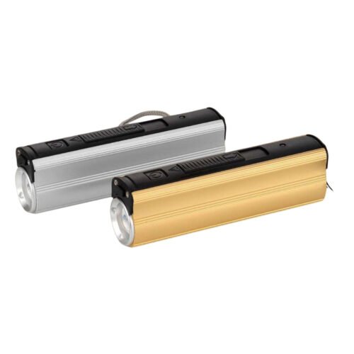Metal Power bank with Lighter, two level Torch and blinker