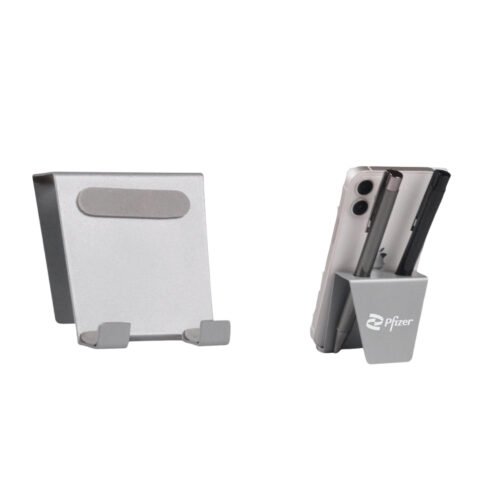 Mini mobile phone stand with double pen holder Mini mobile phone stand with double pen holder