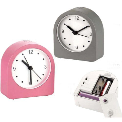 Night lamp clock with Alarm and Super Sweep movement | Rechargeable Lamp | 3 Level backlight