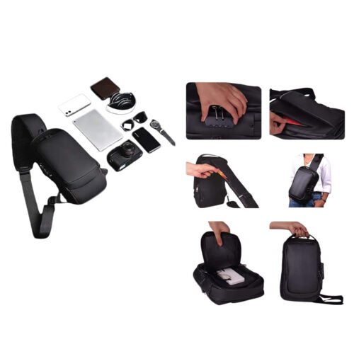 Nomad Premium travel sling bag with Side lock Water-Resistant build with 4 pockets Perfect for travel Nomad: Premium travel sling bag with Side lock | Water-Resistant build with 4 pockets | Perfect for travel