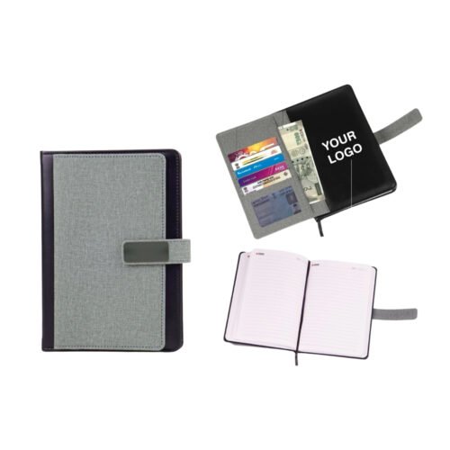 Premium Organizer notebook with card slots | Magnetic Lock with Metal plate