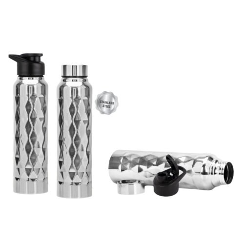 Prism steel single wall bottle Prism steel single wall bottle Natural | Capacity 1L approx