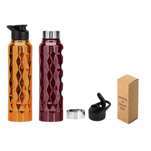 Prism steel single wall bottle Colored Prism steel single wall bottle Colored | Capacity 1L approx