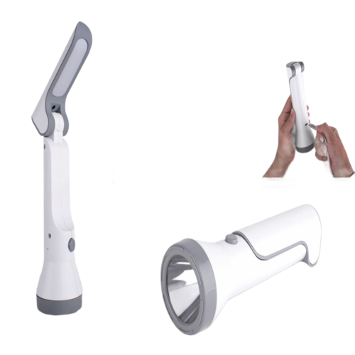Rechargeable Torch with Folding Lamp Rechargeable Torch with Folding Lamp | 1200 mAh rechargeable battery | Type C charging port