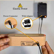 Only Wooden Base for Night Lamp