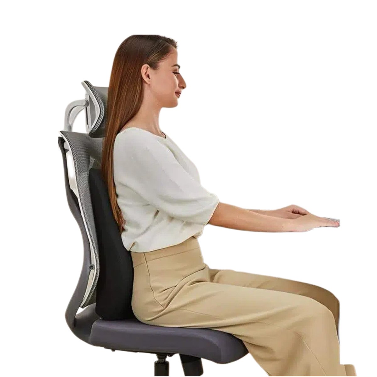 SitWell Spine: Car & Office Chair Lumbar Support Cushion with Soft fabric