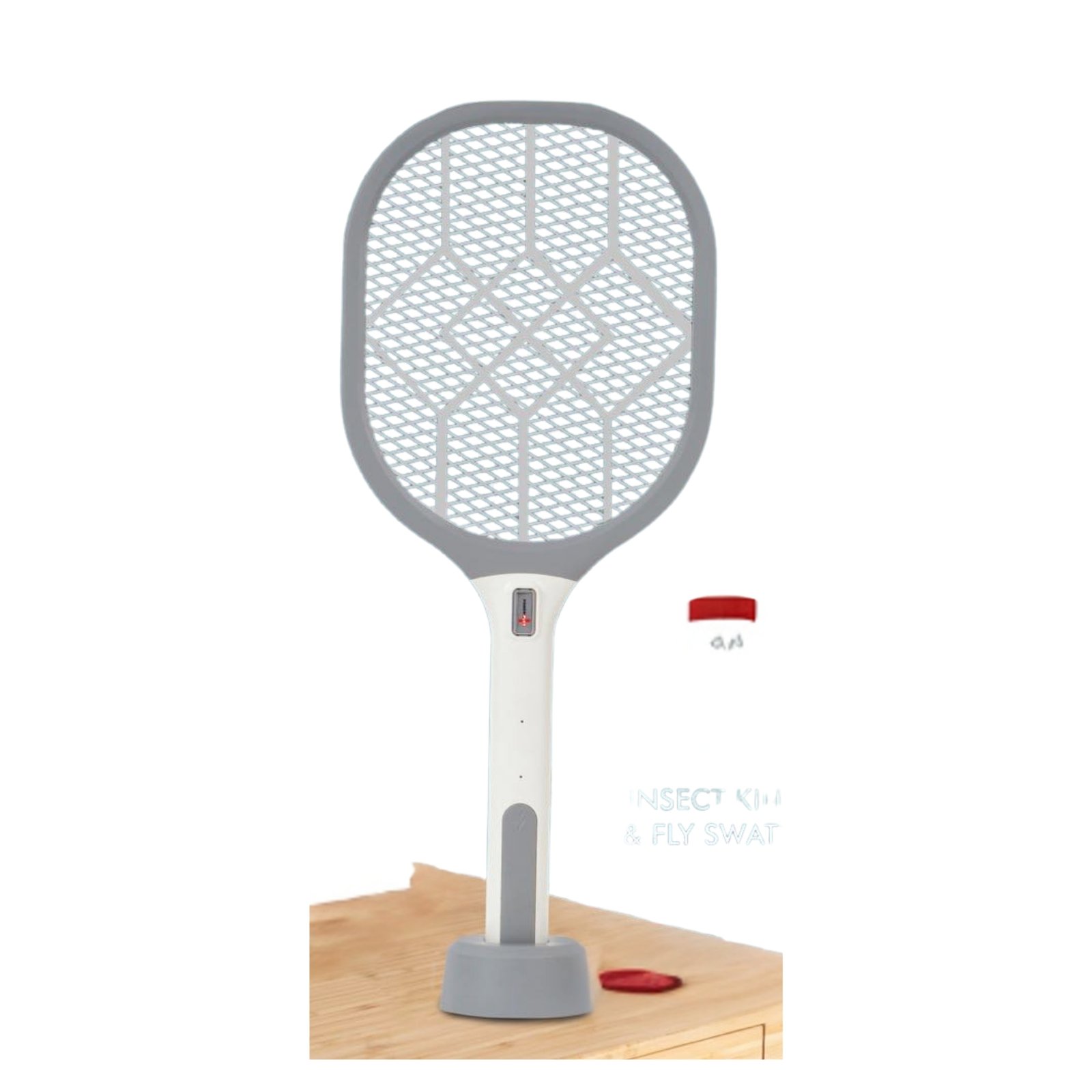 Squash: Dual Mode Mosquito racket with stand | UV Light | Insect Killer & Fly Swatter | 1200 mAh rechargeable Battery
