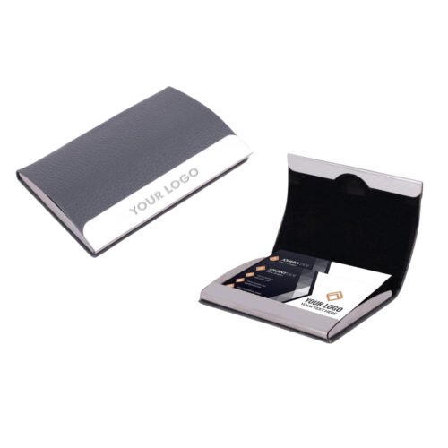 Stainless Steel Magnetic Visiting Card holder- Gray