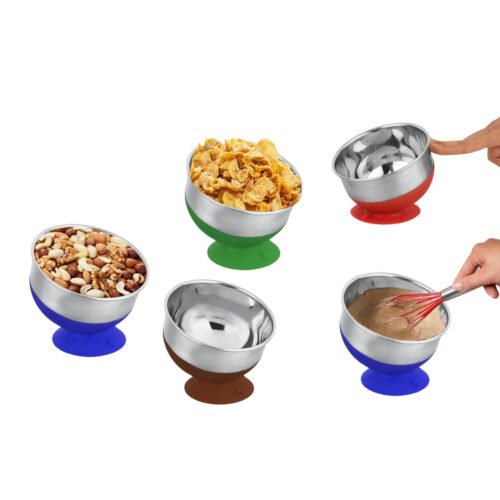Stainless steel Serving bowl with suction base