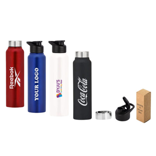 Straight steel single wall bottle Colored Capacity 750ml approx Straight steel single wall bottle Colored | Capacity 1L approx