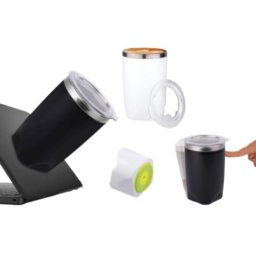 Sunset+ Magic Suction Mug Sunset+: Magic Suction Mug with Stainless Steel inside | Spill proof design | Leak Proof Lid | BPA Free | Capacity 360 ml approx