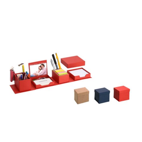 Transformer expandable cube: complete desk set