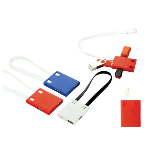 USB Hub with detachable cable USB Hub with detachable cable (iOS, Micro, Type C) | 3 USB ports