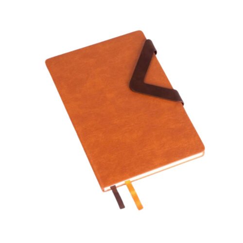 Victor A5 Notebook with V Strap Closure and Double Bookmark Ribbon