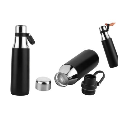 Stainless steel flask with carry handle (500 ml approx)