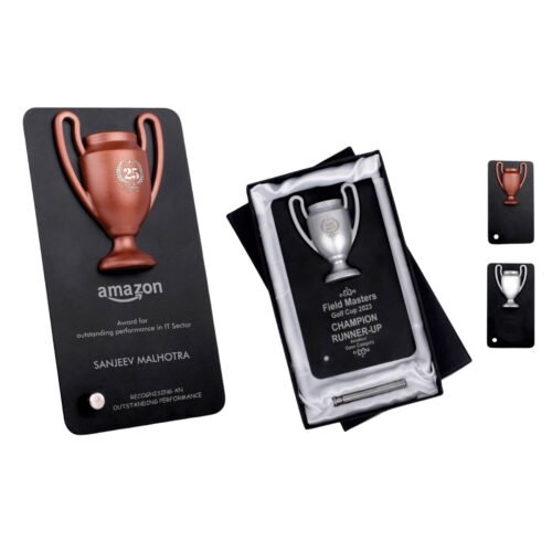 Winner Cup Desk Trophy with stand Black Plate Winner Cup Desk Trophy with stand