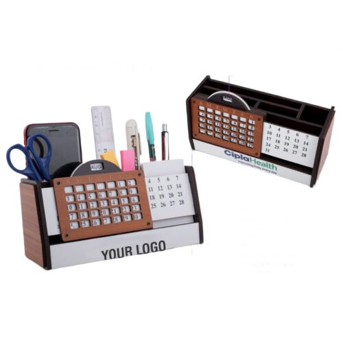 Wooden Lifetime calendar Wooden Lifetime calendar with Pen holder, Mobile holder, Card holder and Writing Pad holder | Branding included MOQ 100pc