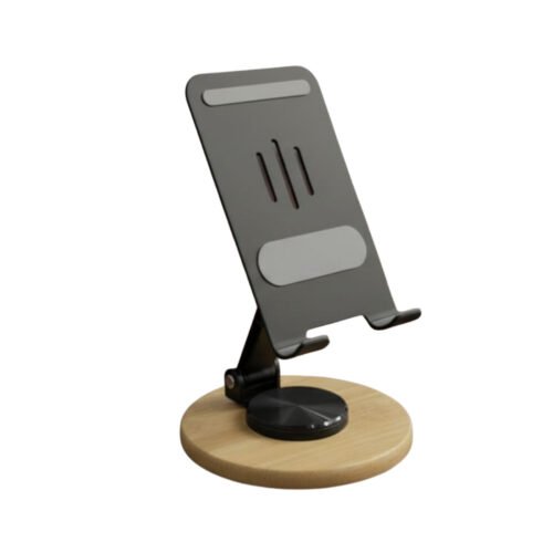Zenstand Max Folding & Rotating Metal Mobile Stand Zenstand Max: Folding & Rotating Metal Mobile Stand with bamboo base | Folds completely to take minimal space