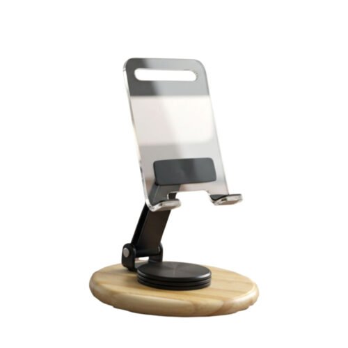Zenstand Pure Folding & Rotating Clear Mobile Stand Zenstand Pure: Folding & Rotating Clear Mobile Stand with bamboo base | Folds completely to take minimal space