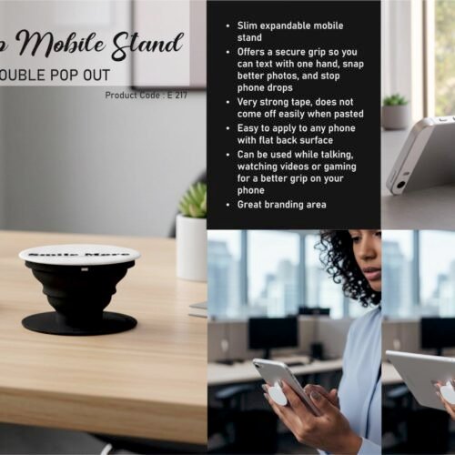 e217 Pop up Mobile stand | Double pop out | With real 3M tape