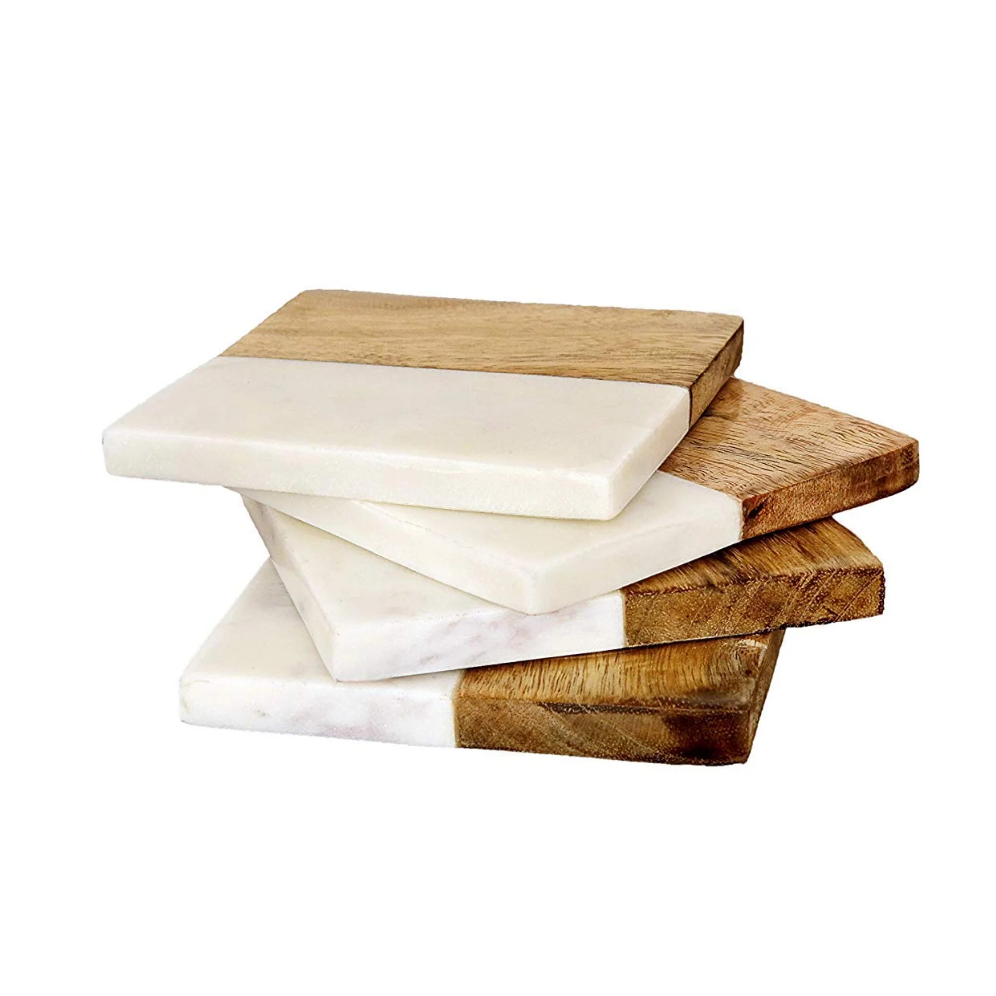 Marble + Wood Coaster Square - Image 2