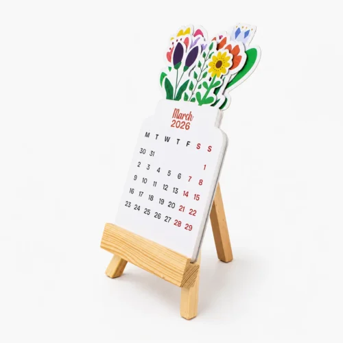 image-3 (6) Floral Bouquet Calendar (Wood)