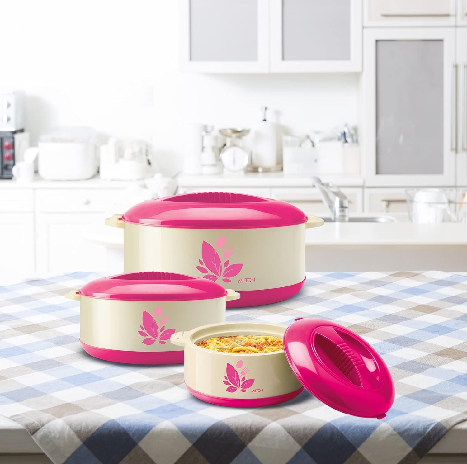 Orchid Jr. Set Inner Stainless-Steel Casseroles (500,1000,1500) - Image 3