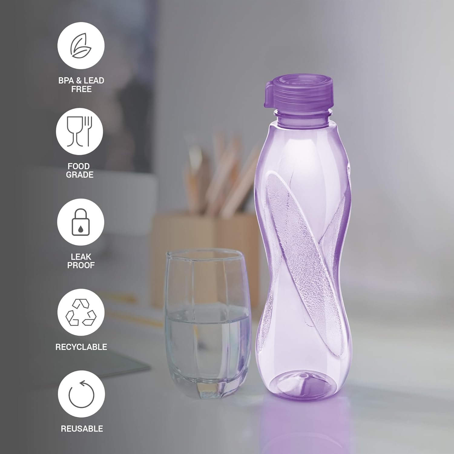 Oscar Pet Bottle 1000ML Set of 6pcs - Image 2